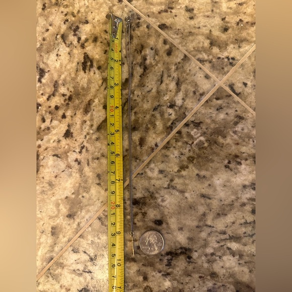 Two of Tone Silver/Gold Cross Necklace - Picture 9 of 9